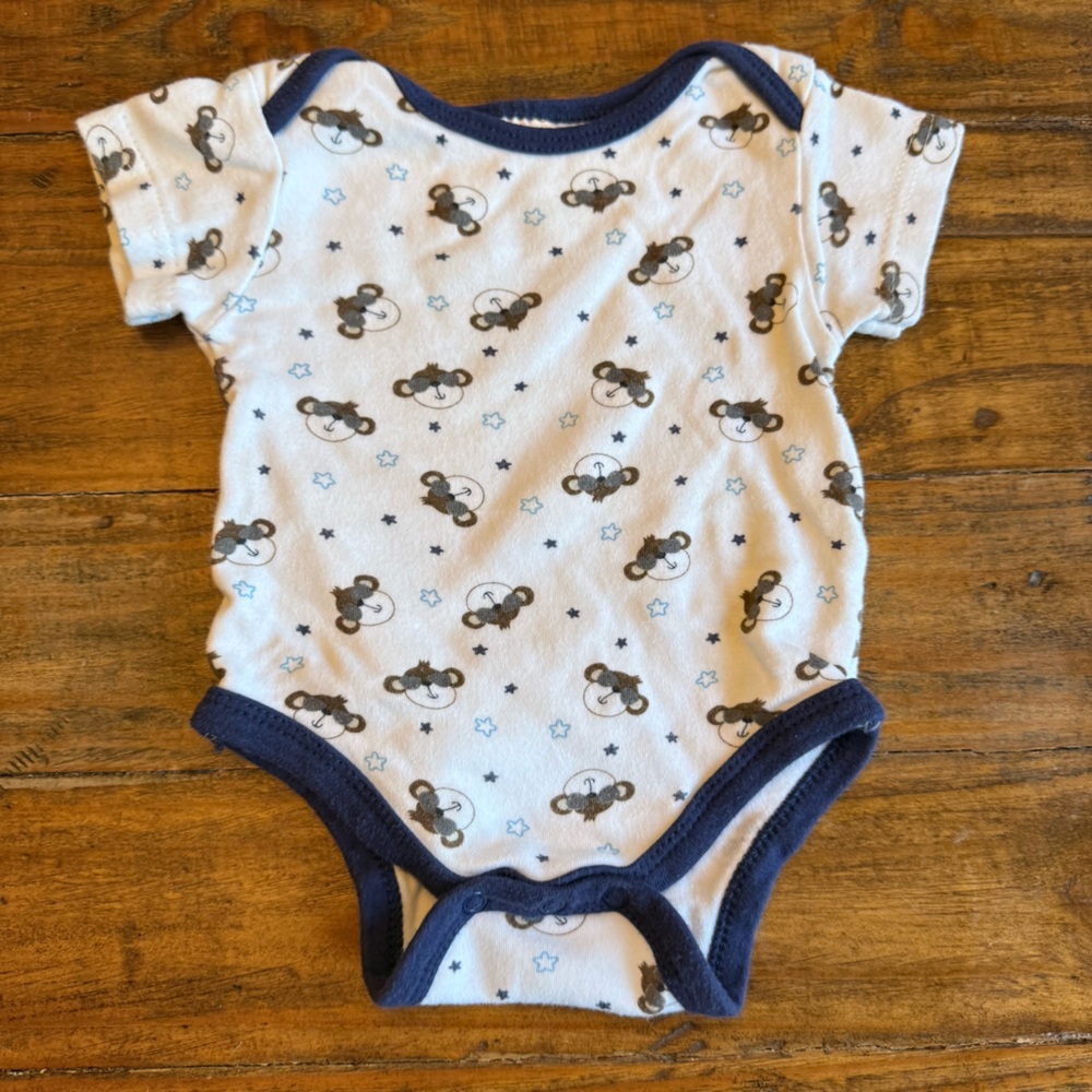 Playful Monkey Print Kids Bodysuit